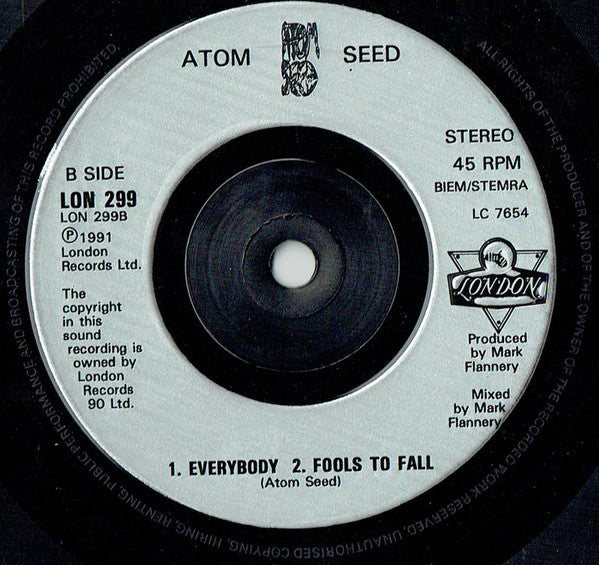 Atom Seed - Rebel - Used Vinyl Record 7" image 4