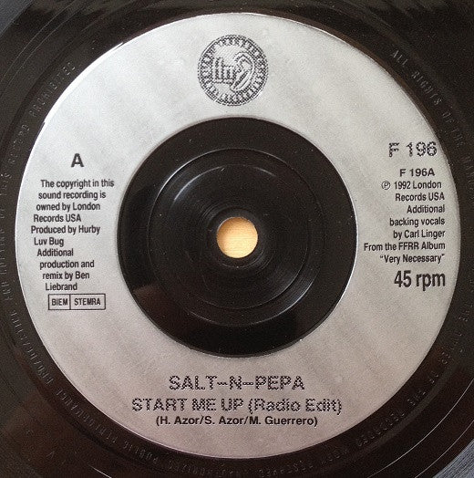 Salt 'N' Pepa - Start Me Up - Used Vinyl Record 7" image 3