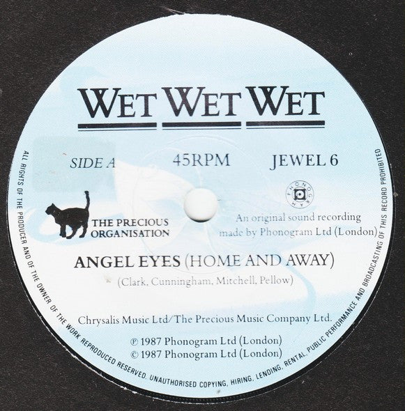 Wet Wet Wet - Angel Eyes (Home And Away) - Used Vinyl Record 7" image 3