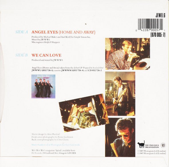 Wet Wet Wet - Angel Eyes (Home And Away) - Used Vinyl Record 7" image 6