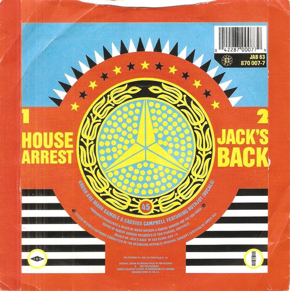 Krush - House Arrest / Jack's Back - Used Vinyl Record 7" image 6