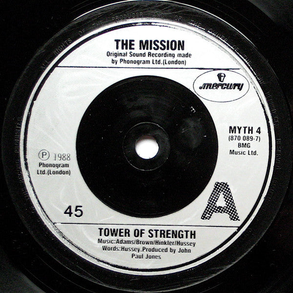 Mission - Tower Of Strength - Used Vinyl Record 7" image 3