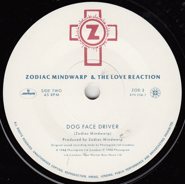 Zodiac Mindwarp And - Planet Girl - Used Vinyl Record 7" image 8