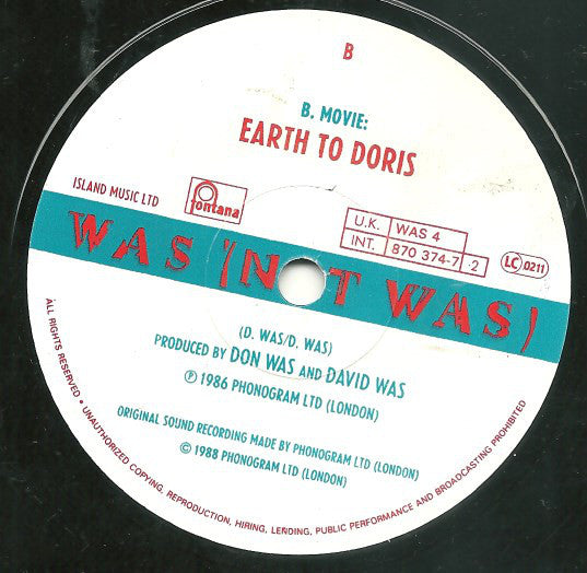 Was - Out Come The Freaks (Again) - Used Vinyl Record 7" image 4
