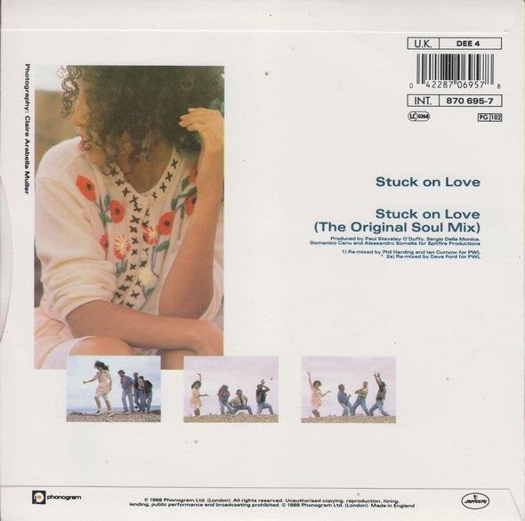 Dee Lewis - Stuck On Love - Used Vinyl Record 7" image 2