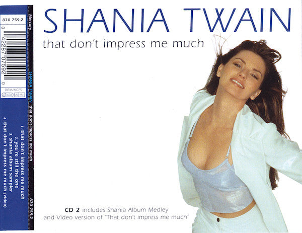 Shania Twain - That Don't Impress Me Much - Used CD image 8