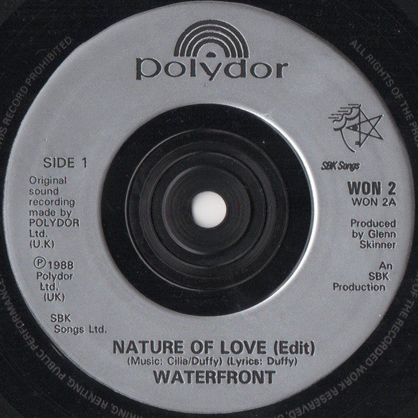 Waterfront - Nature Of Love - Used Vinyl Record 7" image 3