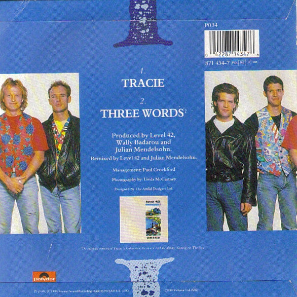 Level 42 - Tracie - Used Vinyl Record 7" image 2