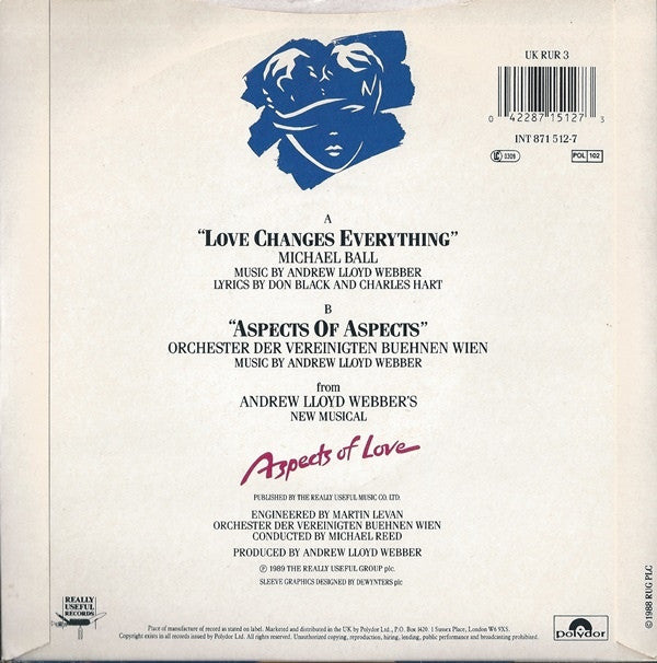 Michael Ball - Love Changes Everything - Used Vinyl Record 7" image 2