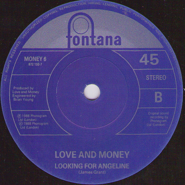 Love And Money - Strange Kind Of Love - Used Vinyl Record 7" image 9