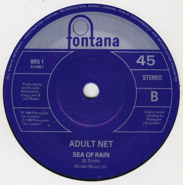 Adult Net - Take Me - Used Vinyl Record 7" image 4
