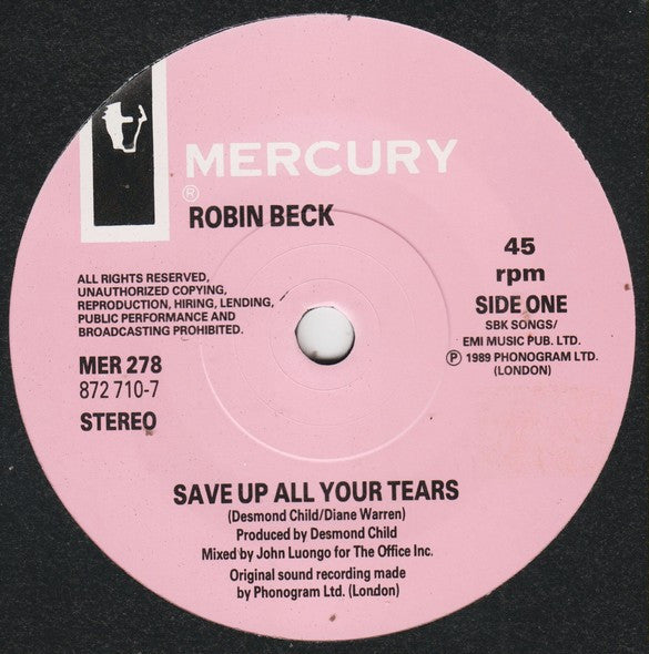 Robin Beck - Save Up All Your Tears - Used Vinyl Record 7" image 3