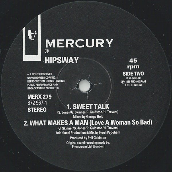 Hipsway - Your Love - Used Vinyl Record 12" image 4