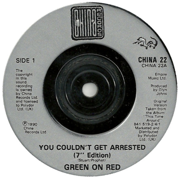 Green On Red - You Couldn't Get Arrested - Used Vinyl Record 7" image 3