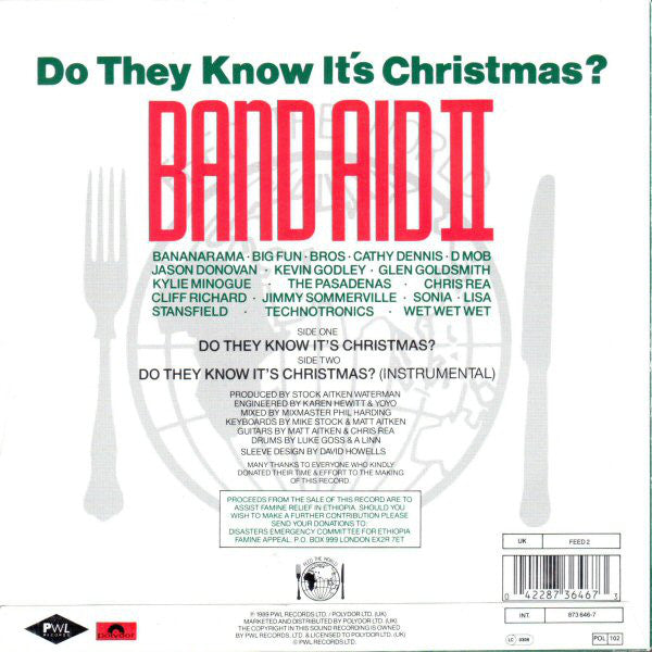 Band Aid II - Do They Know It's Christmas? - Used Vinyl Record 7" image 2