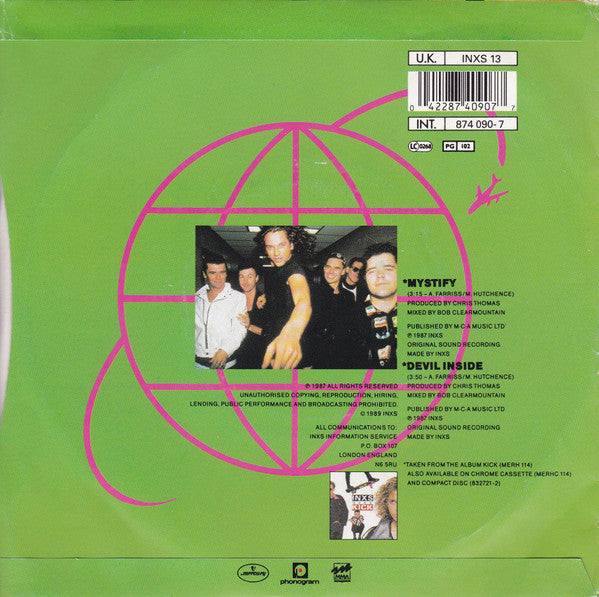 INXS - Mystify - Used Vinyl Record 7" image 2