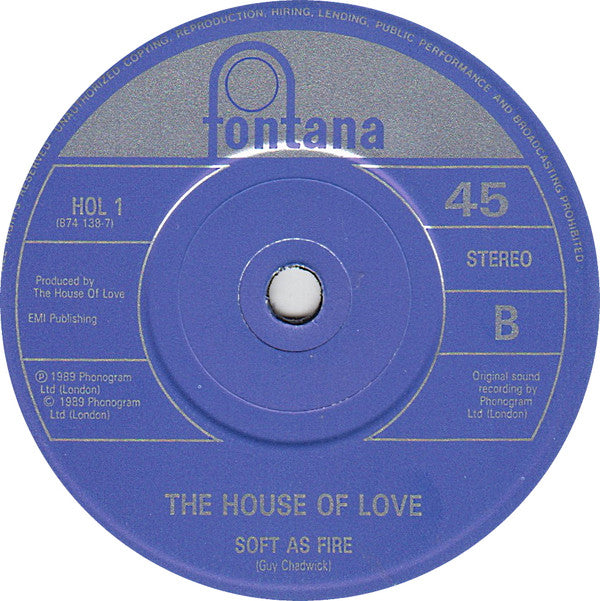 House Of Love - Never - Used Vinyl Record 7" image 4