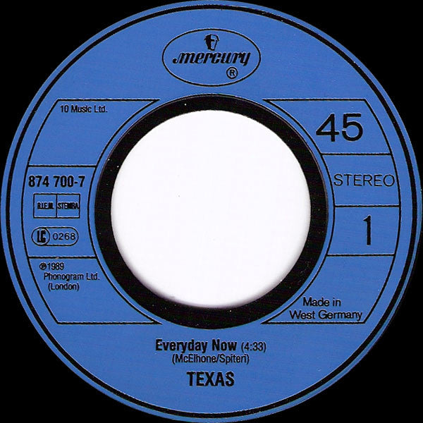 Texas - Everyday Now - Used Vinyl Record 7" image 3