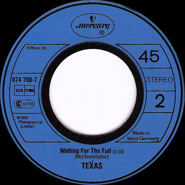 Texas - Everyday Now - Used Vinyl Record 7" image 4