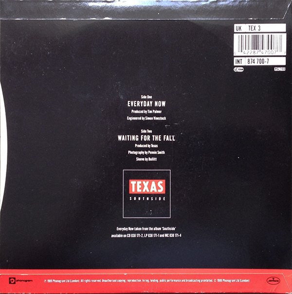 Texas - Everyday Now - Used Vinyl Record 7" image 6