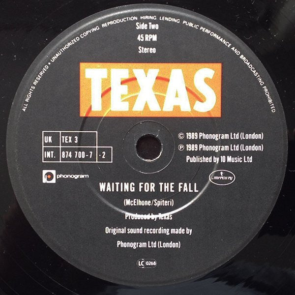 Texas - Everyday Now - Used Vinyl Record 7" image 8