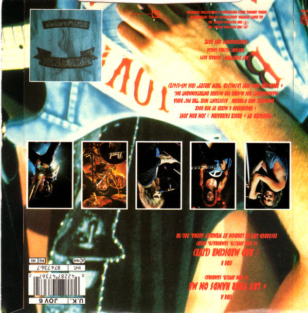 Bon Jovi - Lay Your Hands On Me - Used Vinyl Record 7" image 2