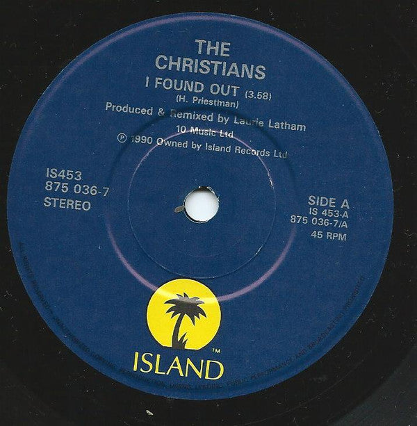 Christians - I Found Out - Used Vinyl Record 7" image 7