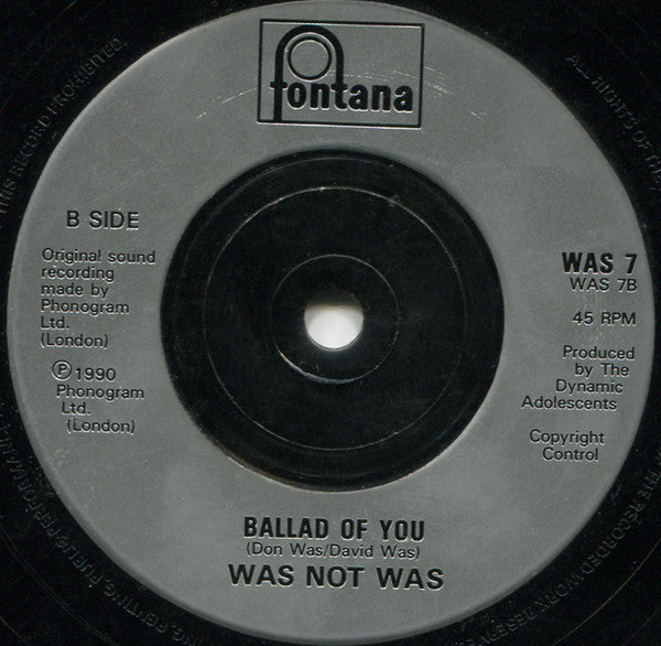 Was - Papa  A Rolling Stone - Used Vinyl Record 7" image 8
