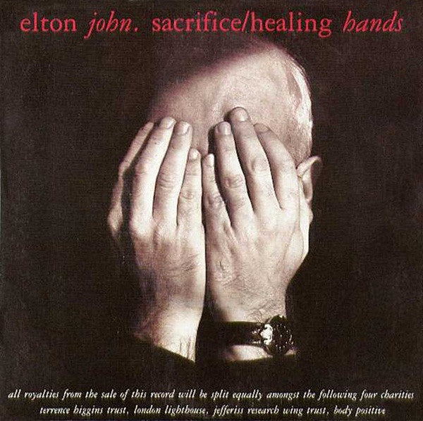 Elton John - Sacrifice / Healing Hands - Used Vinyl Record 7" image 5