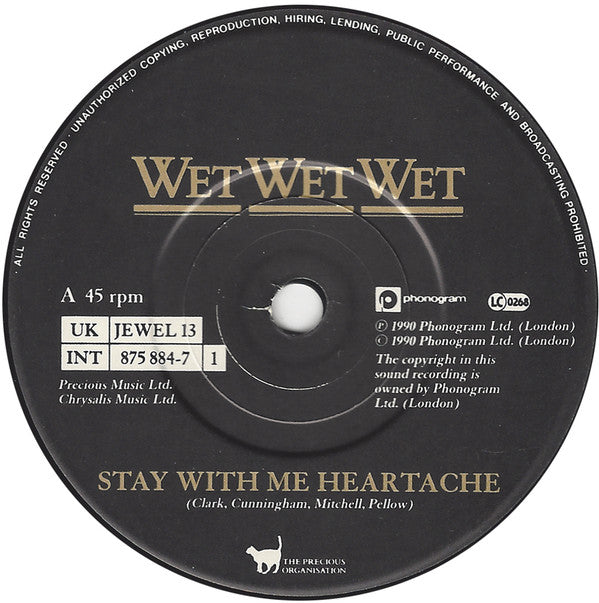 Wet Wet Wet - Stay With Me Heartache / I Feel Fine - Used Vinyl Record image 3