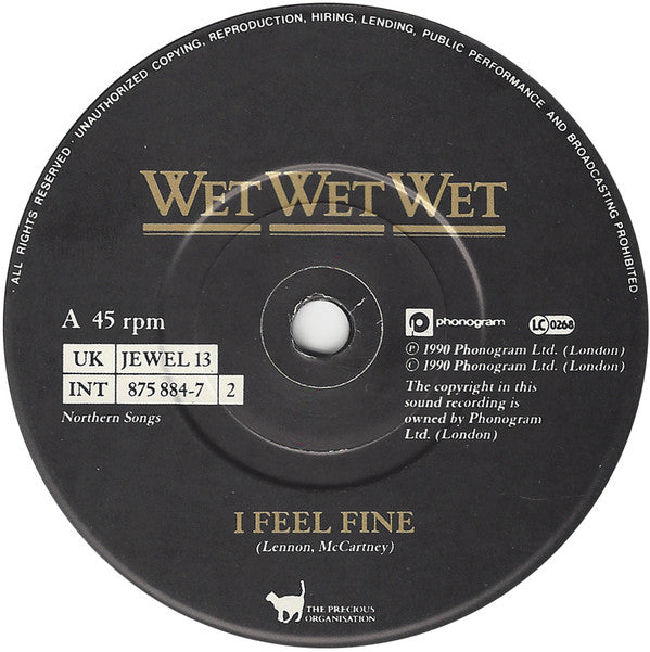 Wet Wet Wet - Stay With Me Heartache / I Feel Fine - Used Vinyl Record image 4