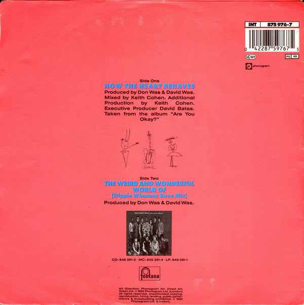 Was - How The Heart Behaves - Used Vinyl Record 7" image 2