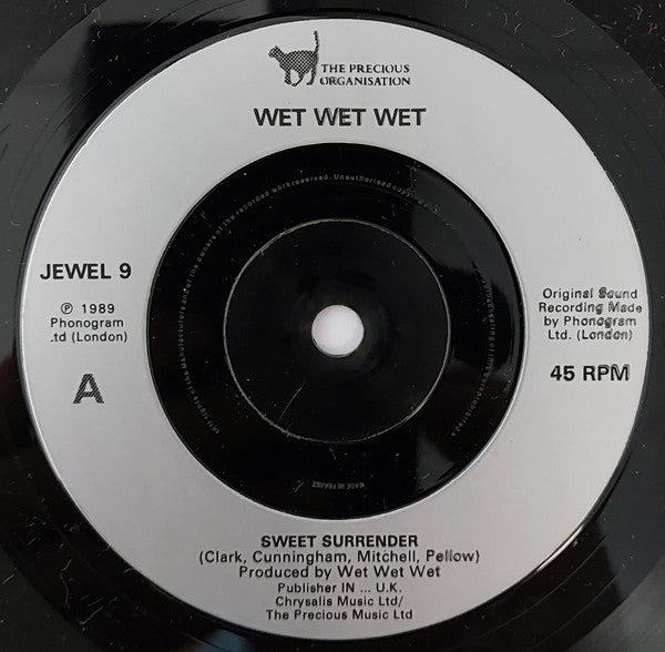 Wet Wet Wet - Sweet Surrender - Used Vinyl Record 7" image 3