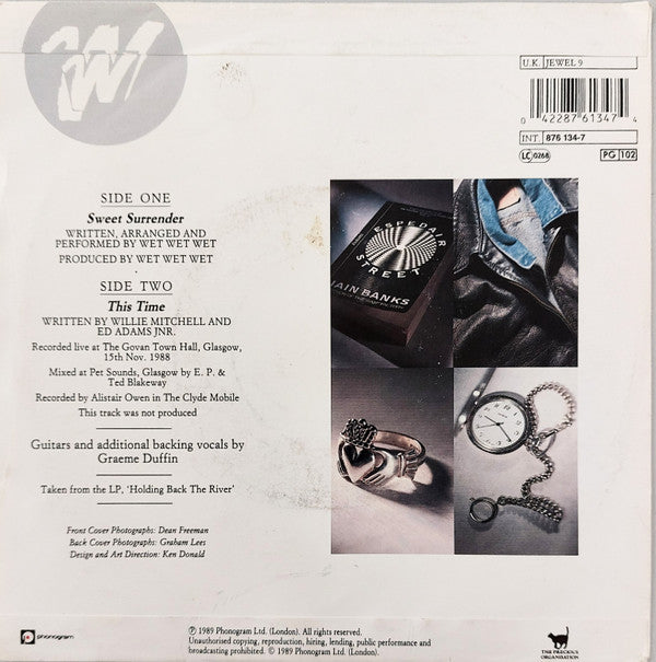 Wet Wet Wet - Sweet Surrender - Used Vinyl Record 7" image 6