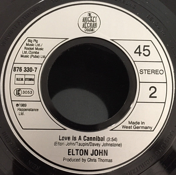 Elton John - Sacrifice - Used Vinyl Record 7" image 9
