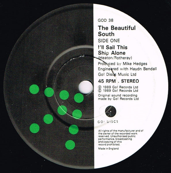 Beautiful South - I'll Sail This Ship Alone - Used Vinyl Record 7" image 8