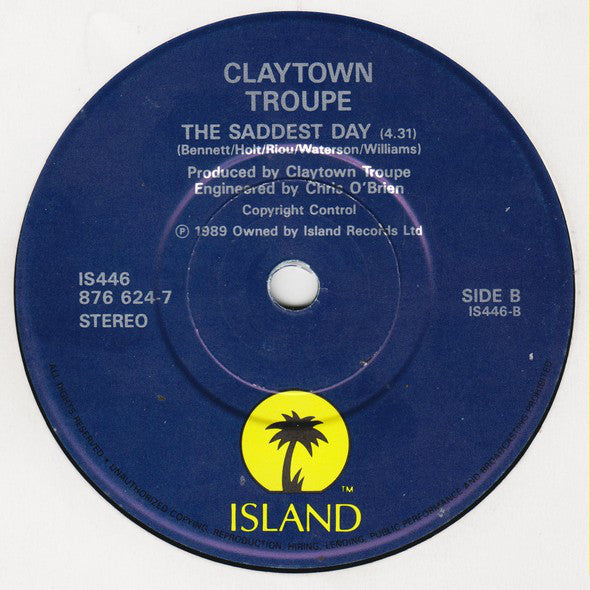 Claytown Troupe - Real Life - Used Vinyl Record 7" image 4