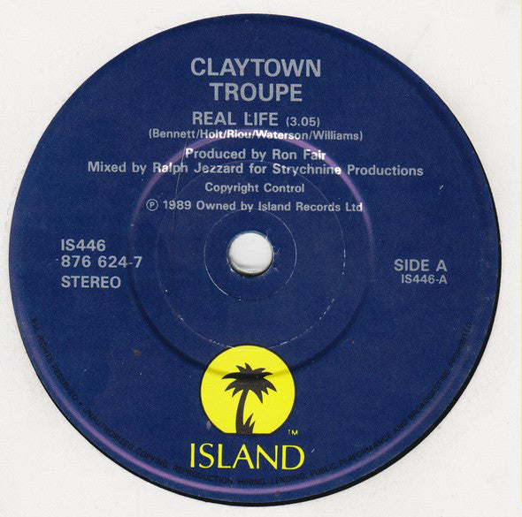 Claytown Troupe - Real Life - Used Vinyl Record 7" image 7