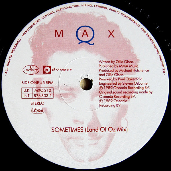 Max Q - Sometimes - Used Vinyl Record 12" image 3