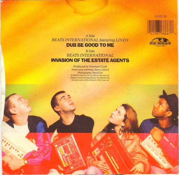 Beats International - Dub Be Good To Me - Used Vinyl Record 7" image 2