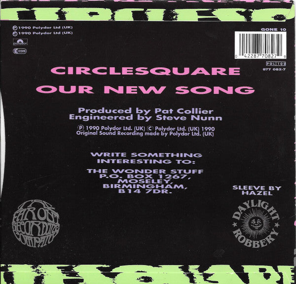 Wonder Stuff - Circlesquare - Used Vinyl Record 7" image 2