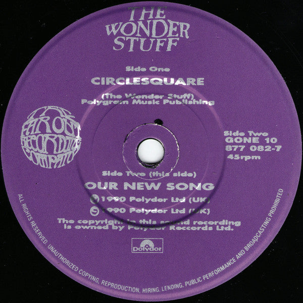 Wonder Stuff - Circlesquare - Used Vinyl Record 7" image 4