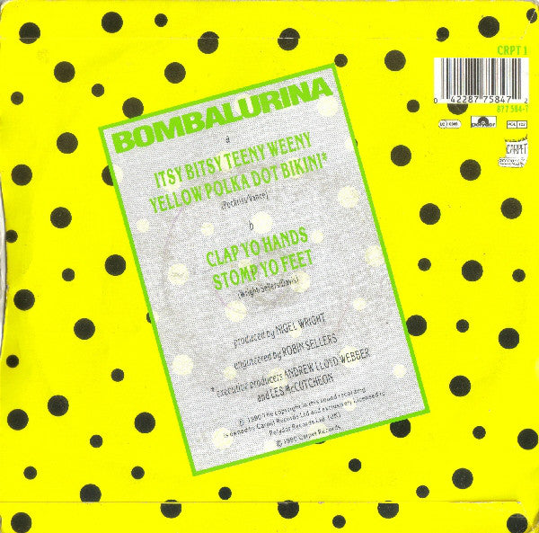 Bombalurina - Itsy Bitsy Teeny Weeny Yellow Polka Dot Bikini - Used Viny image 6