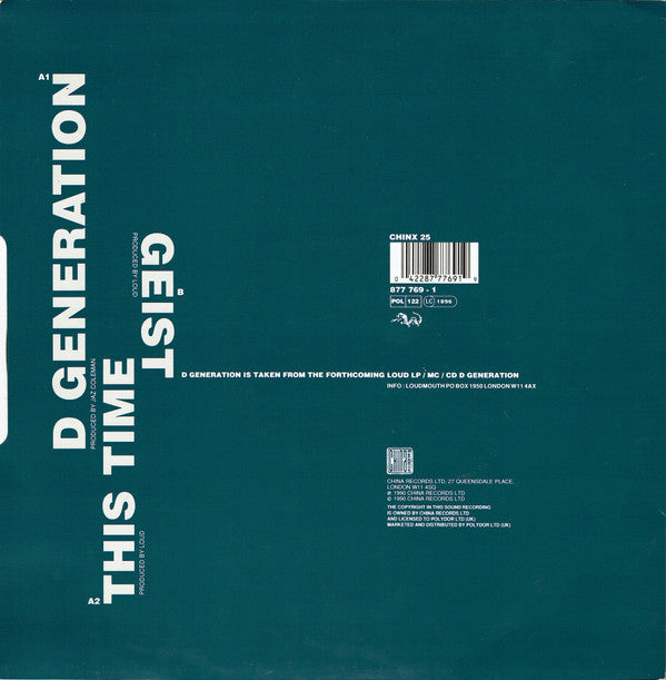 Loud - D Generation - Used Vinyl Record 12" image 2