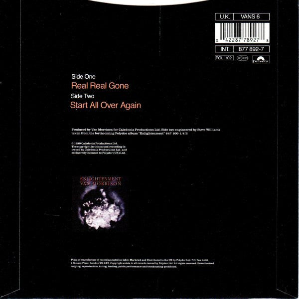 Van Morrison - Real Real Gone - Used Vinyl Record 7" image 2