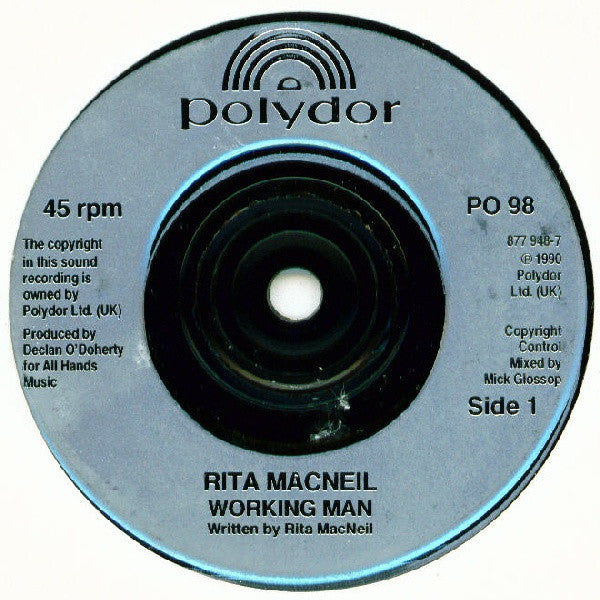 Rita MacNeil - Working Man - Used Vinyl Record 7" image 7