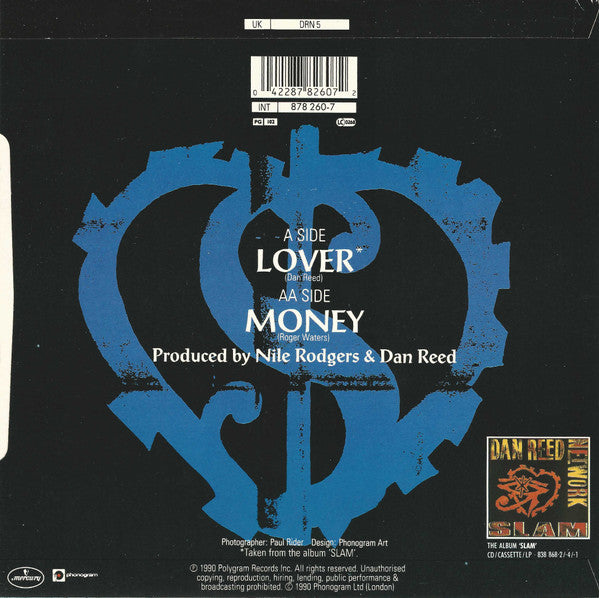 Dan Reed Network - Lover / Money - Used Vinyl Record 7" image 2