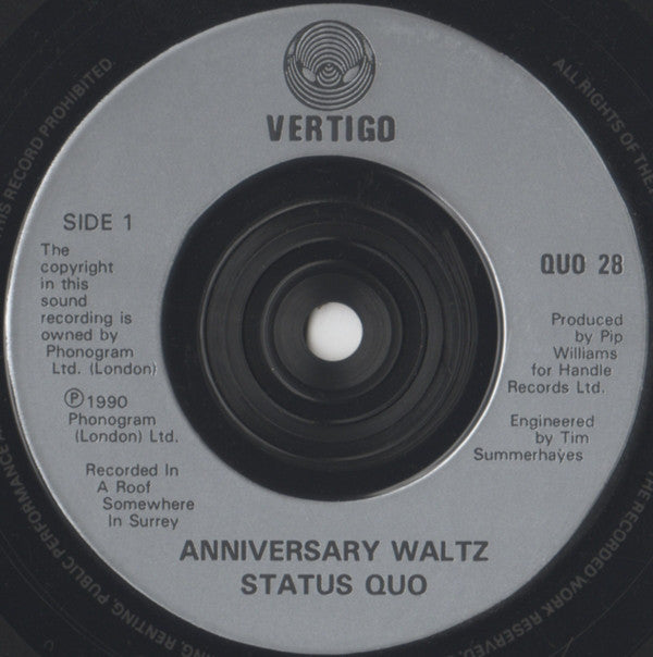 Status Quo - Anniversary Waltz - Used Vinyl Record 7" image 7