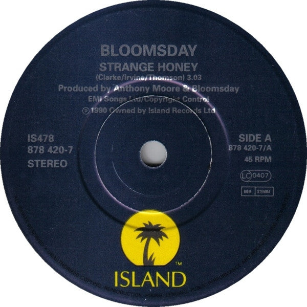Bloomsday - Strange Honey - Used Vinyl Record 7" image 3