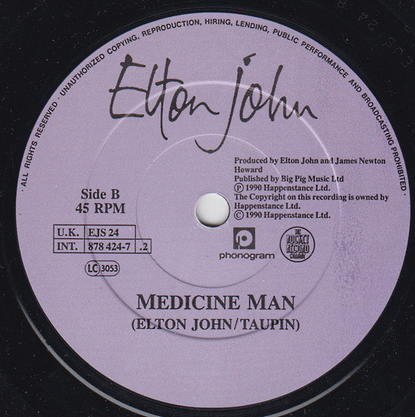 Elton John - You Gotta Love Someone - Used Vinyl Record 7" image 4